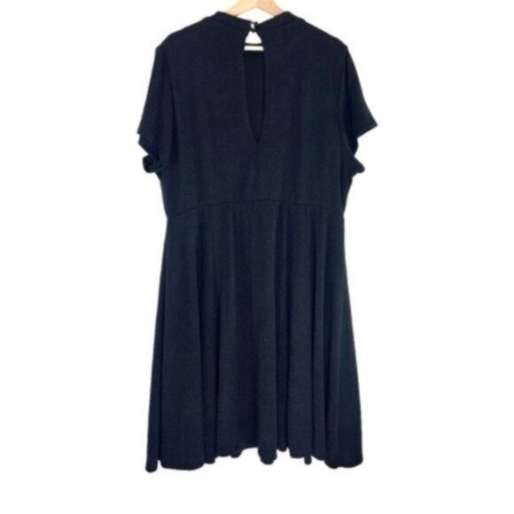 Torrid Black Knit Mock Neck Skater Sweater Dress Fit and Flare - Picture 7 of 8